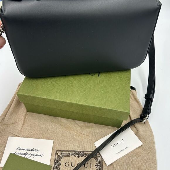 Women’s Gucci calf skin GG shoulder bag detachable shoulder strap made in Italy - Picture 5 of 16
